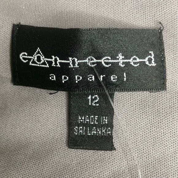 Connected Apparel Dusty Taupe Maxi Sequined Lace Evening Gown- Size 12 - Picture 8 of 10